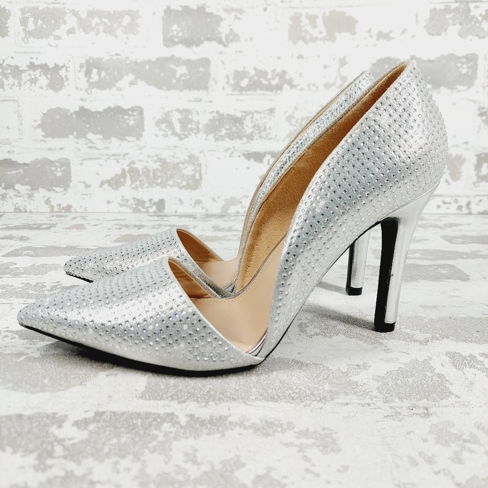 New MIA Ciana Pointed Toe Rhinestone Pump Shoes F983